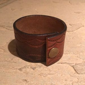 Brown Leather Cuff Bracelet